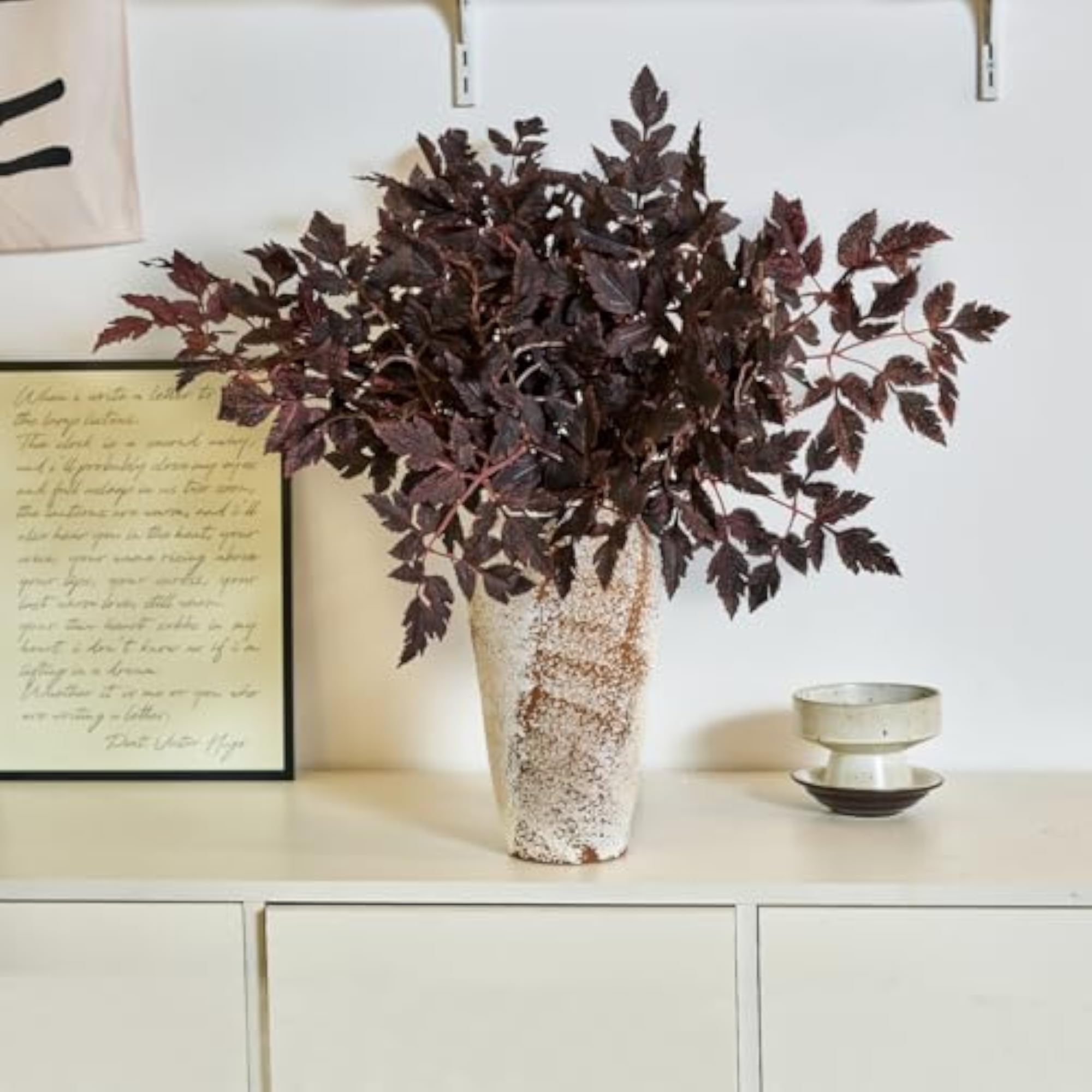 4 Pack Artificial Cimicifuga Leaf Spray for Table Decor